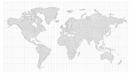 Simple Dotted World Map Graphic Design