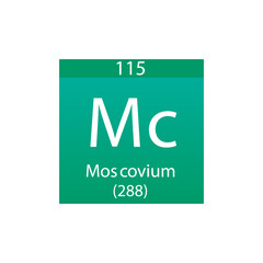 Cn Copernicium  Chemical Element Periodic Table. Simple flat square vector illustration, simple clean style Icon with molar mass and atomic number for Lab, science or chemistry class.