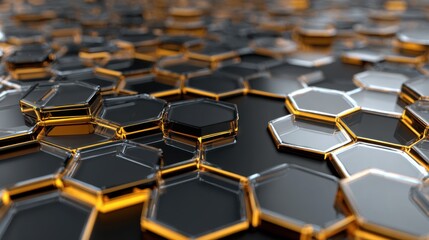 Obraz premium abstract glass hexagon pattern design