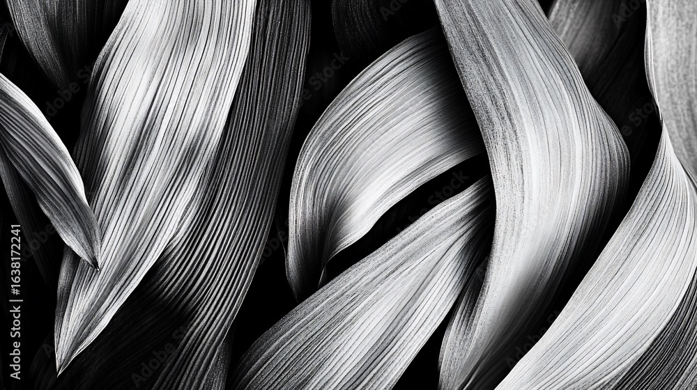 Aufkleber abstract organic black and white patterns with soft flowing lines and textures creates a stunning vi