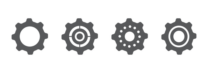 Setting icon set. Setting, cogwheel, gear icon element set - Vector