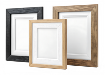  modern standard a4 a3 size picture frame mockup isolated background white