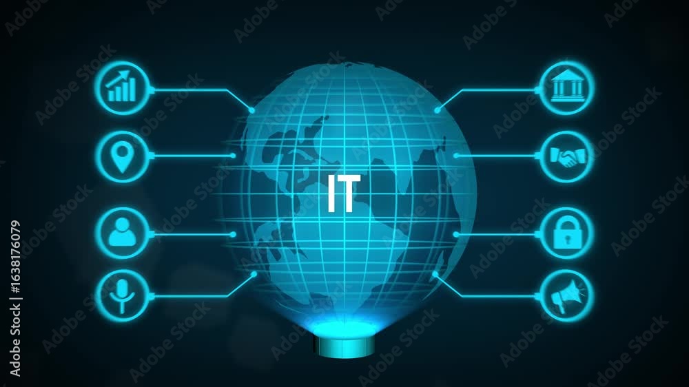 Poster it consultant presenting tag cloud about ,new business concept ,tee icon attached around the map fea