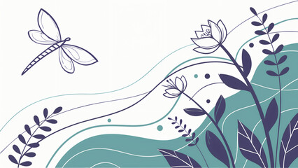 Organic Flowing Lines Abstract 