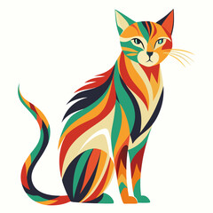 vector illustration of a cat