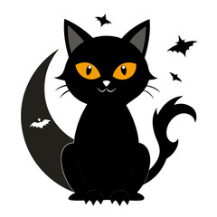 Obraz premium black and white cat