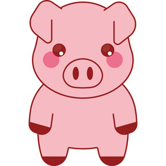 Fototapeta premium Cute Pig Vector