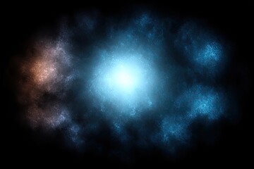 Cosmic nebula with central bright light source