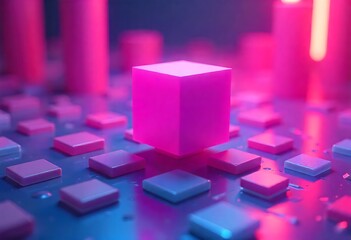 Vibrant abstract data visualization with geometric shapes, ideal for modern analytics, business presentations, corporate infographics, technology concepts, and professional digital design templates.