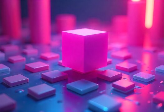 Vibrant abstract data visualization with geometric shapes, ideal for modern analytics, business presentations, corporate infographics, technology concepts, and professional digital design templates.