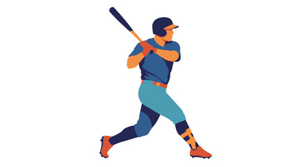 Obraz premium Dynamic Baseball Player in Action