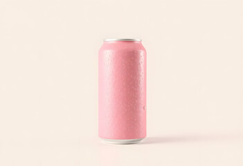 Small Pink Can on Soft Pink Background