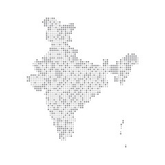 Fototapeta premium dotted India map in grey color vector