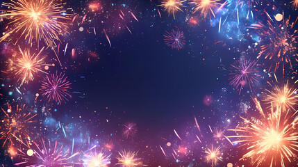 打ち上げ花火の背景素材・壁紙