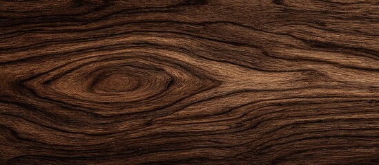 Fototapeta premium Dark brown wood grain with a prominent knot