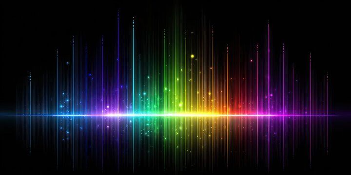 Abstract rainbow spectrum light display