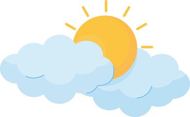 Sunny cloud with sun
