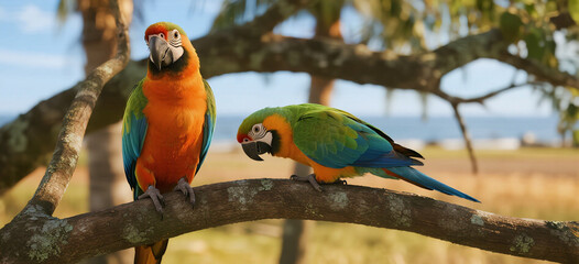 blue and yellow macaw ara