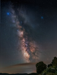 Milky Way over Pradas Castle (Valencia, Spain)