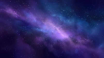 Fototapeta premium Vibrant Purple and Blue Starry Night Sky - Ideal for Space-themed Designs, Digital Art, and Backgrounds
