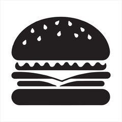 Delicious hamburger icon. vector illustration EPS 10.