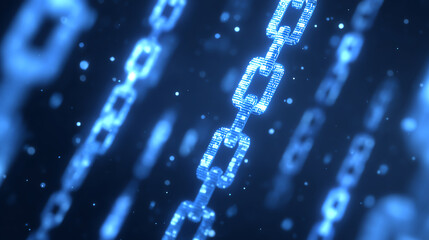 A captivating digital representation of interconnected chains symbolizing blockchain technology and its transformative impact.