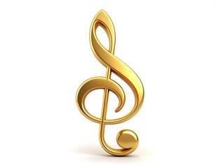Obraz premium Gold treble clef
