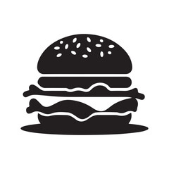  hamburger silhouette vector. illustration EPS 10.