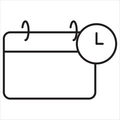 Calender icon outline vector