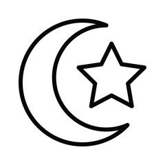 Obraz premium Crescent moon icon design template