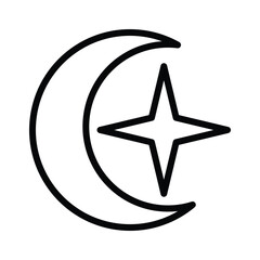 Crescent moon icon design template