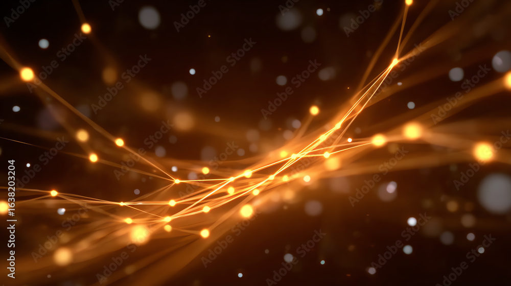 Poster abstract glowing lights create a mesmerizing pattern, perfect for backgrounds and digital designs wi