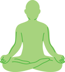 Silhouette of Person in Lotus Position