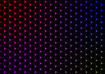 Hexagon tech net light purple pattern background