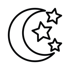 Crescent moon icon design template