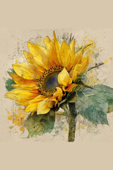 sunflower in a vase