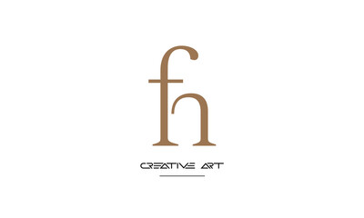 NF, FN, N, F abstract letters logo monogram