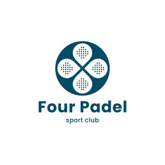 Minimalist Padel Logo template