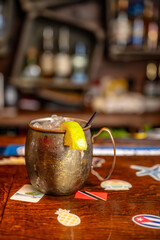 alcohol drinks at bar