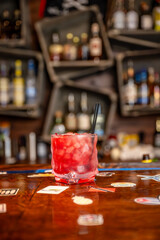 alcohol drinks at bar