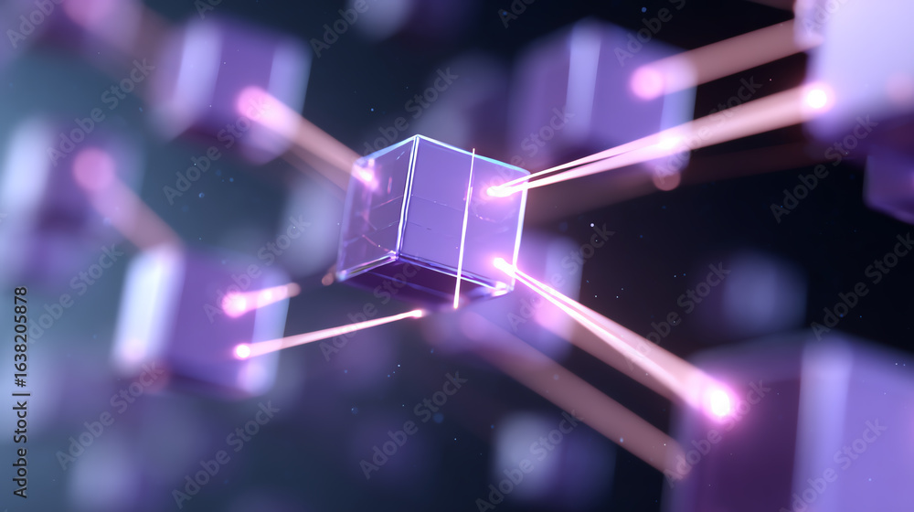 Poster futuristic abstract representation of interconnected technology components. digital network showcasi
