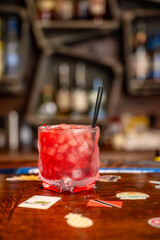 alcohol drinks at bar