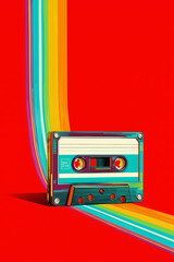 retro audio cassette tape