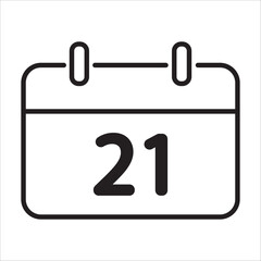 Calender icon outline vector