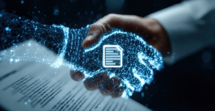 Digital handshake over a document