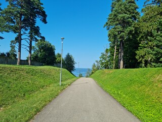 Park Path Leading Down to the Sea
