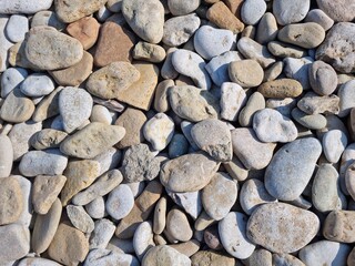 Natural Beige River Rocks Background