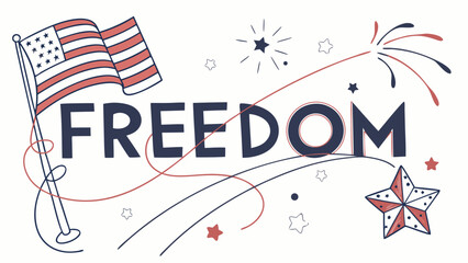 Celebrate freedom with patriotic stars and stripes design for July 4th events and invitations