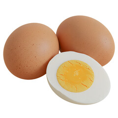 eggs on white background