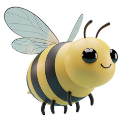 bee on white background